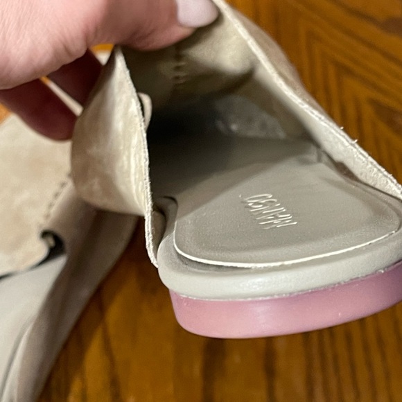 SOLD Mango women suede leather mules beige Sz 39 EU - Picture 12 of 16